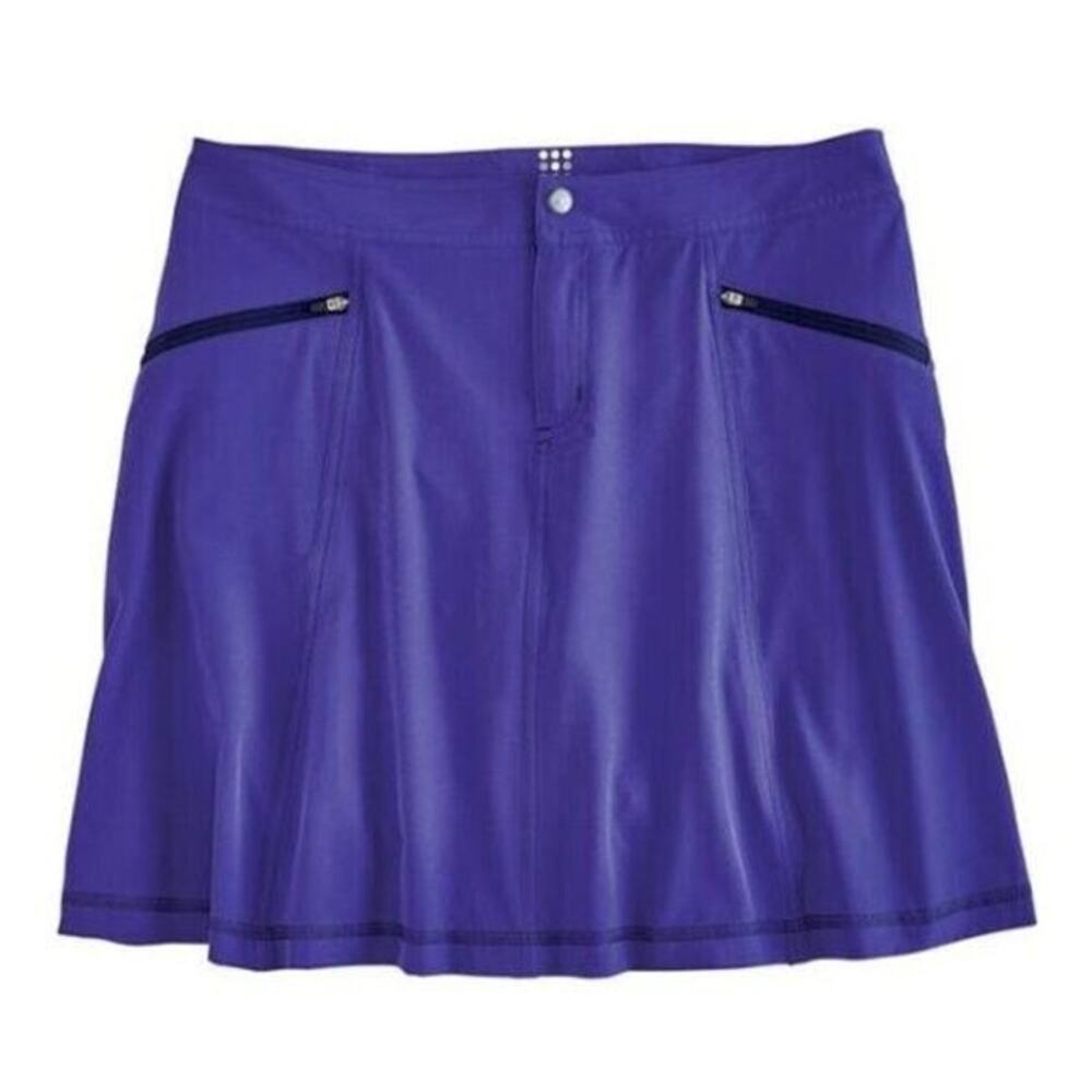 Title Nine Swingtastic Skort Nimblene Mid Rise A Line Zip Pockets Purple 10